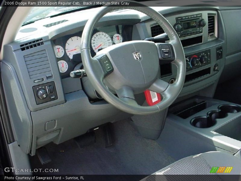 Black / Medium Slate Gray 2006 Dodge Ram 1500 Sport Regular Cab