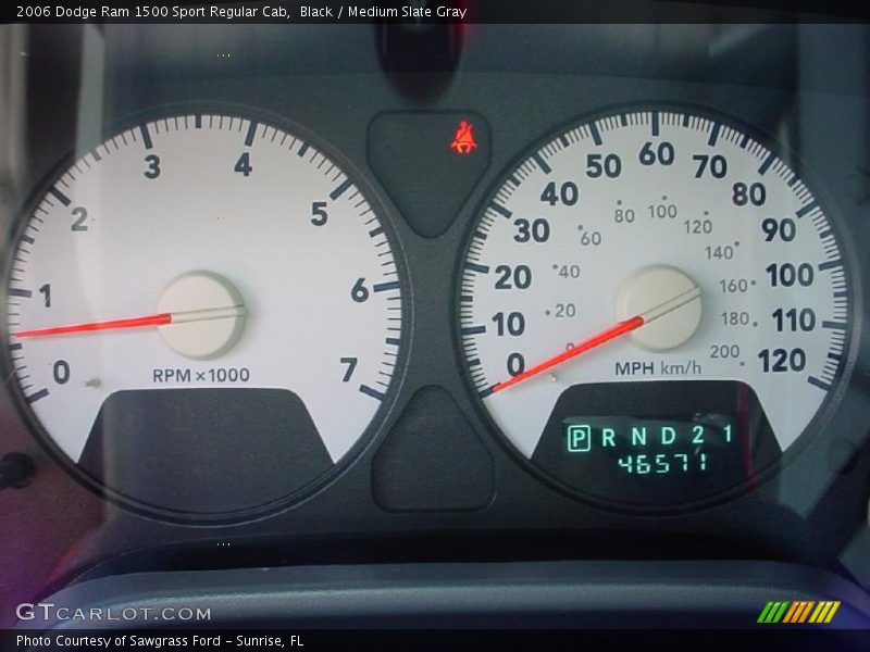 Black / Medium Slate Gray 2006 Dodge Ram 1500 Sport Regular Cab