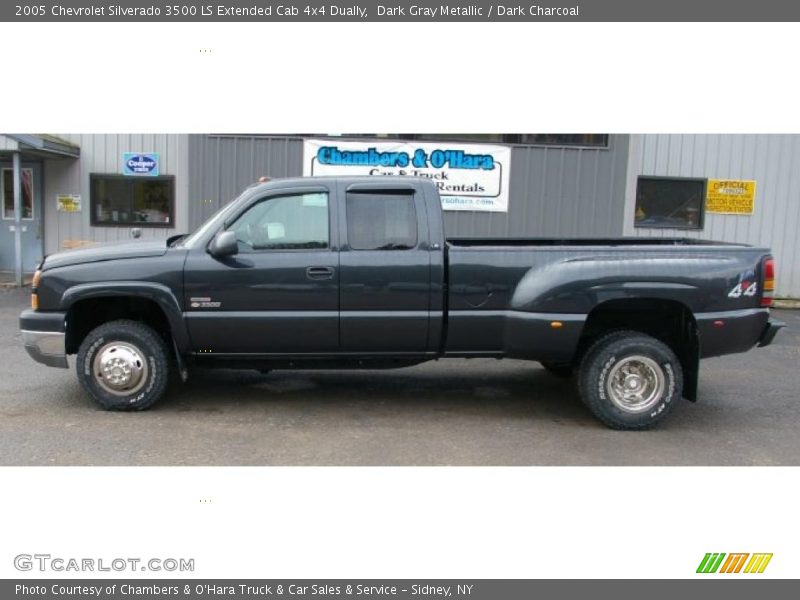 Dark Gray Metallic / Dark Charcoal 2005 Chevrolet Silverado 3500 LS Extended Cab 4x4 Dually