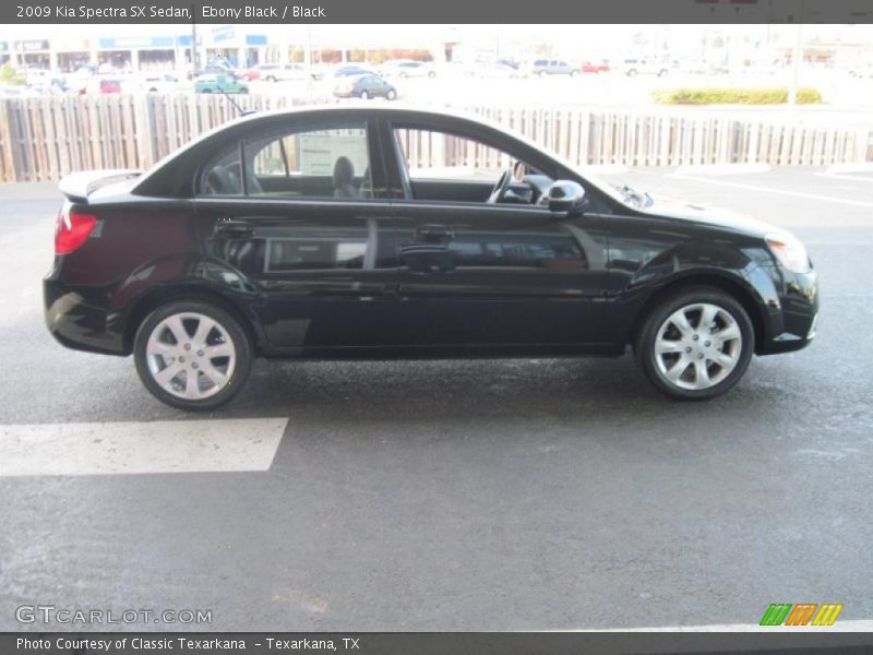 Ebony Black / Black 2009 Kia Spectra SX Sedan