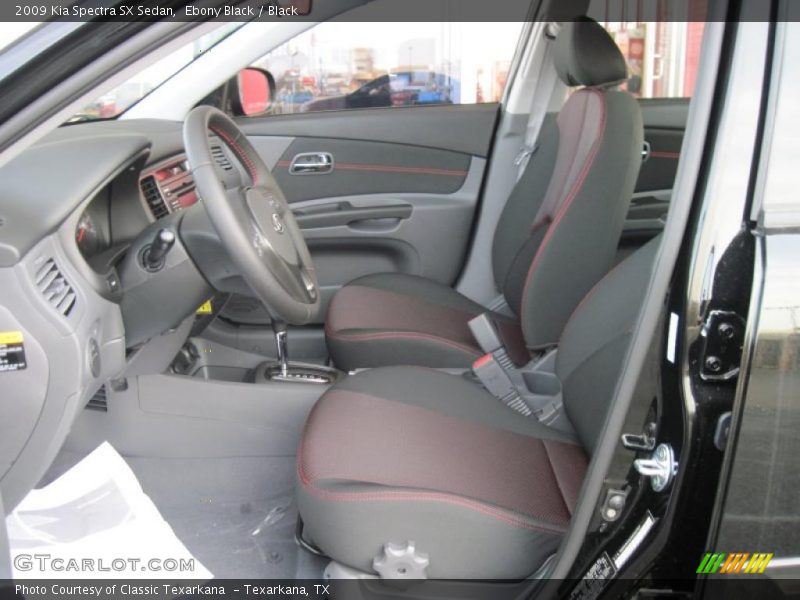 Ebony Black / Black 2009 Kia Spectra SX Sedan