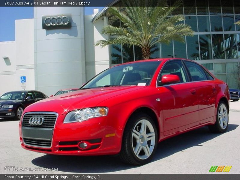 Brilliant Red / Ebony 2007 Audi A4 2.0T Sedan