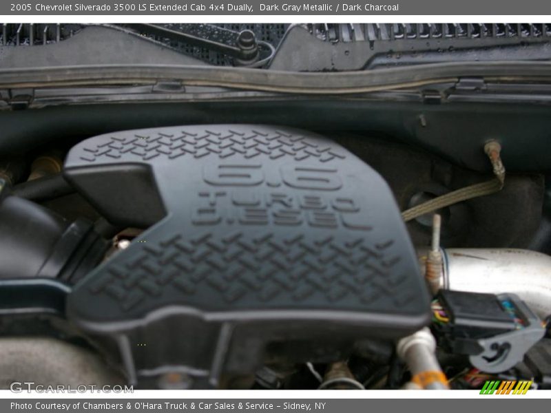 Dark Gray Metallic / Dark Charcoal 2005 Chevrolet Silverado 3500 LS Extended Cab 4x4 Dually