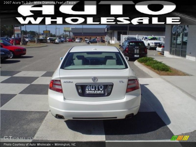 White Diamond Pearl / Taupe 2007 Acura TL 3.2