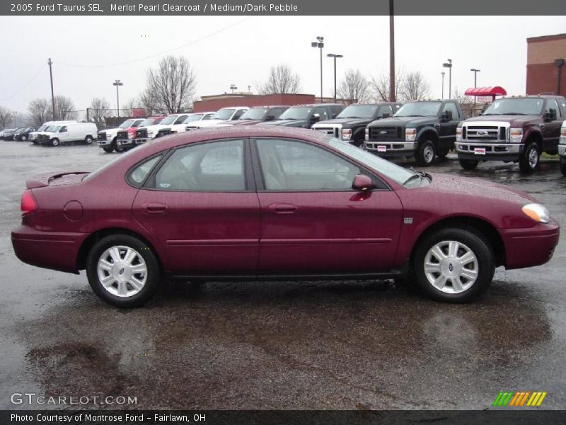 Merlot Pearl Clearcoat / Medium/Dark Pebble 2005 Ford Taurus SEL