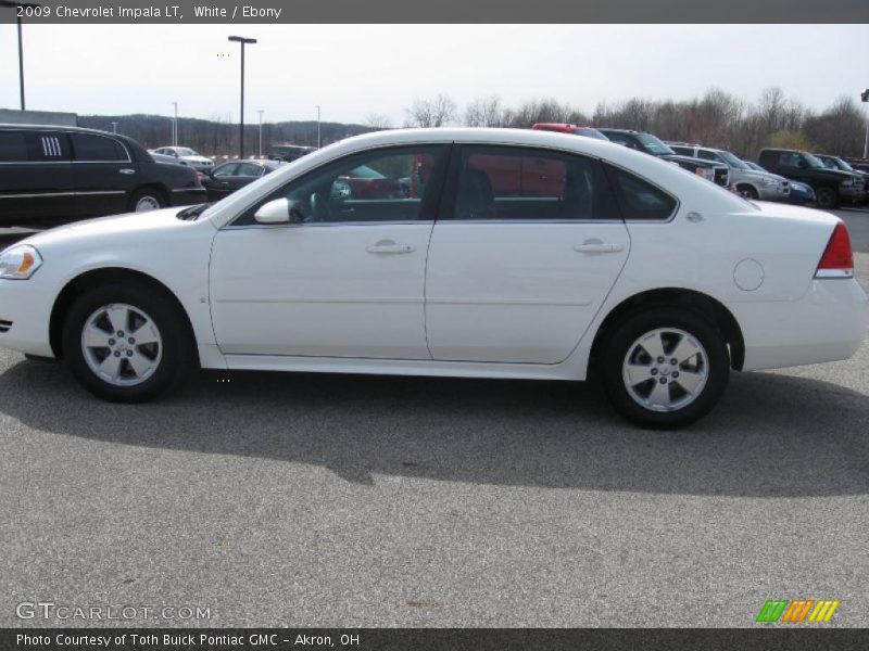 White / Ebony 2009 Chevrolet Impala LT