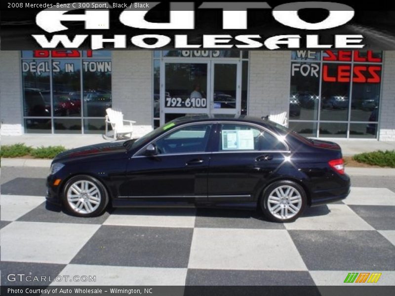 Black / Black 2008 Mercedes-Benz C 300 Sport