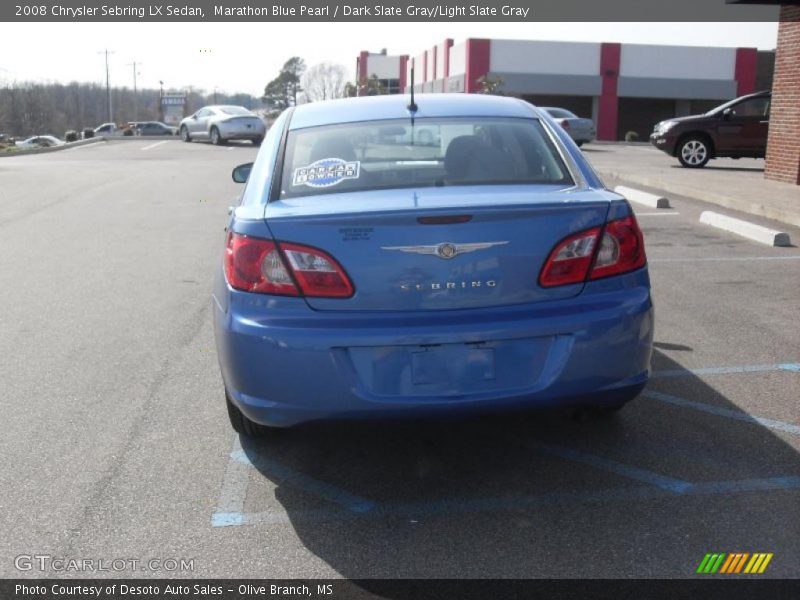 Marathon Blue Pearl / Dark Slate Gray/Light Slate Gray 2008 Chrysler Sebring LX Sedan