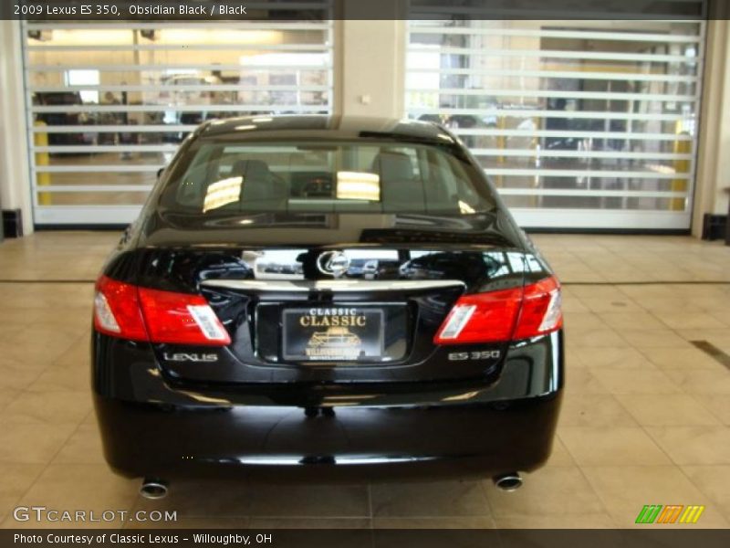 Obsidian Black / Black 2009 Lexus ES 350