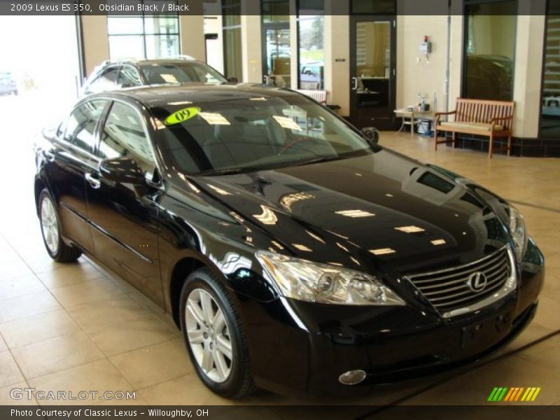 Obsidian Black / Black 2009 Lexus ES 350