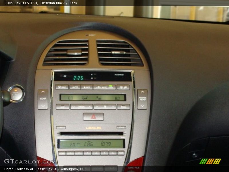 Obsidian Black / Black 2009 Lexus ES 350
