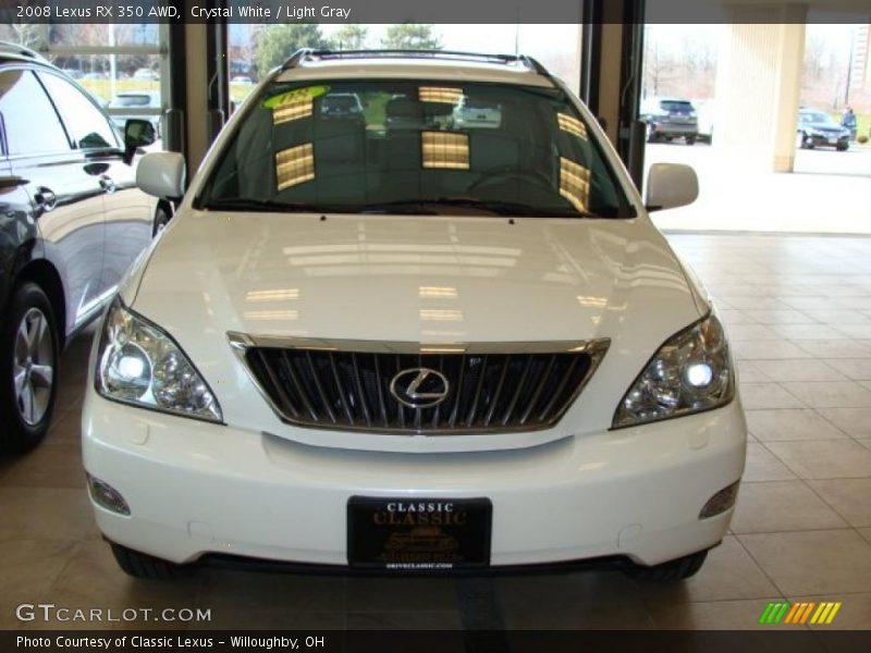 Crystal White / Light Gray 2008 Lexus RX 350 AWD