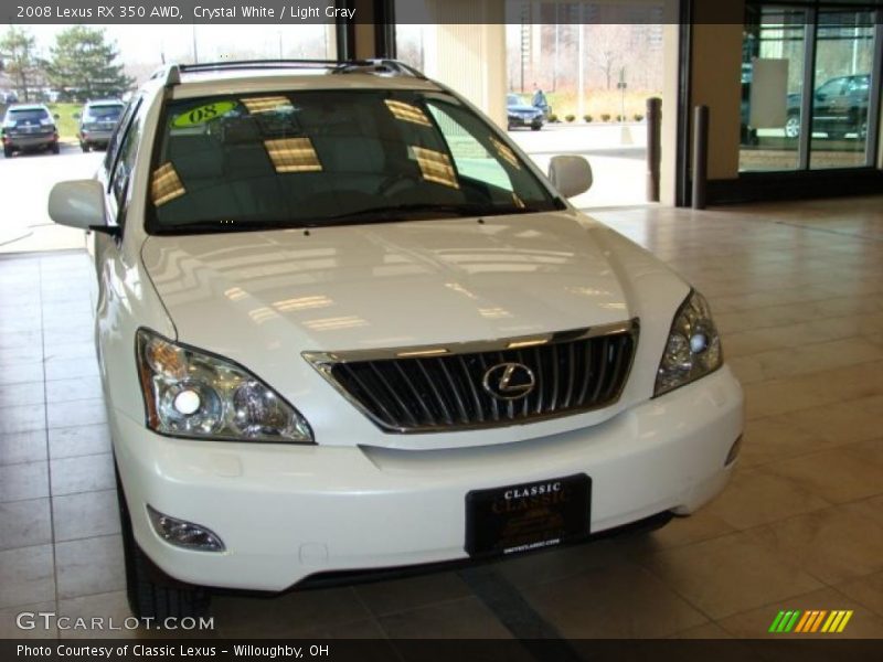 Crystal White / Light Gray 2008 Lexus RX 350 AWD