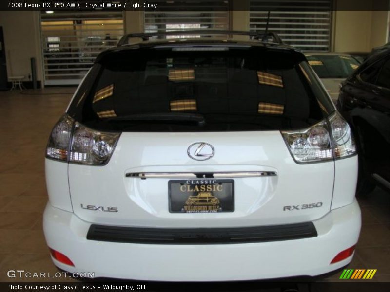 Crystal White / Light Gray 2008 Lexus RX 350 AWD