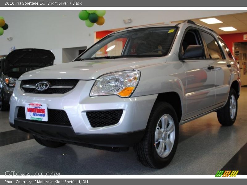 Bright Silver / Black 2010 Kia Sportage LX