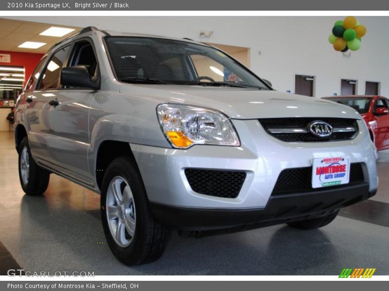 Bright Silver / Black 2010 Kia Sportage LX