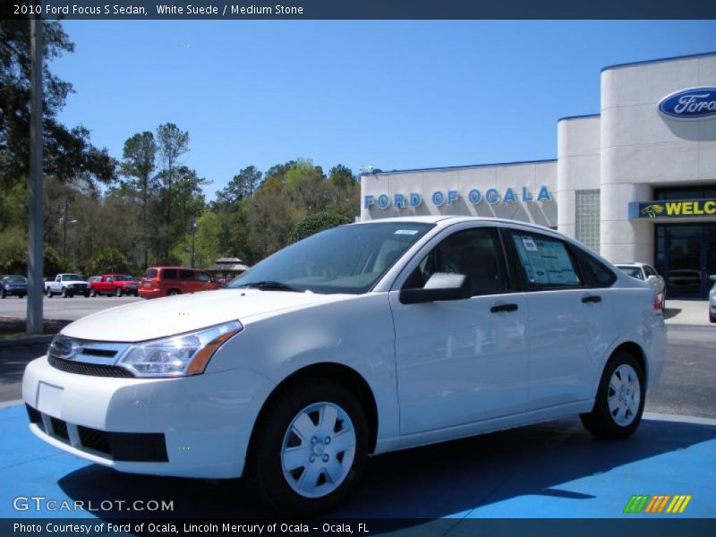 White Suede / Medium Stone 2010 Ford Focus S Sedan