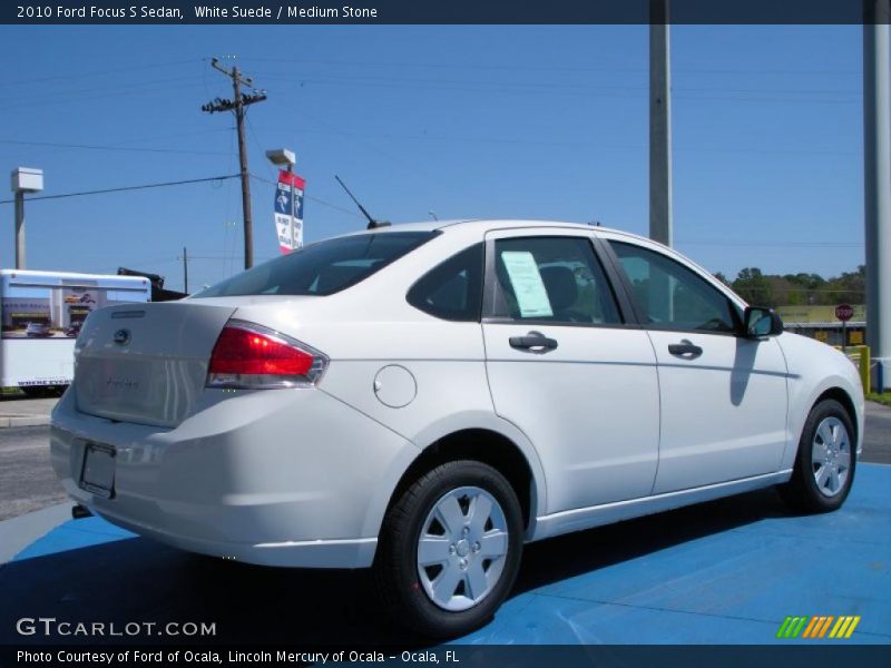 White Suede / Medium Stone 2010 Ford Focus S Sedan