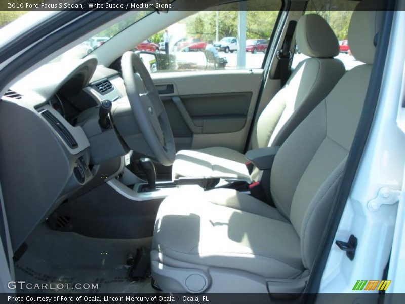 White Suede / Medium Stone 2010 Ford Focus S Sedan