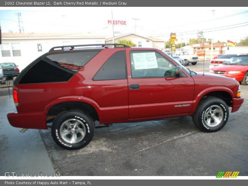Dark Cherry Red Metallic / Medium Gray 2002 Chevrolet Blazer LS