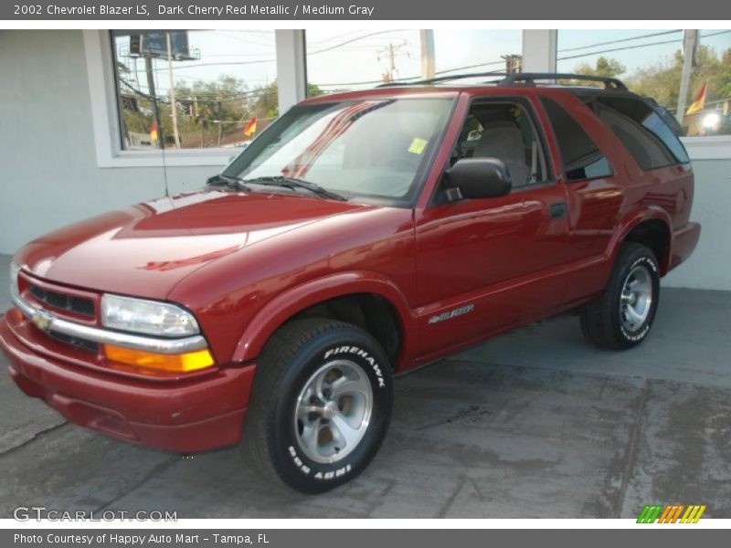 Dark Cherry Red Metallic / Medium Gray 2002 Chevrolet Blazer LS