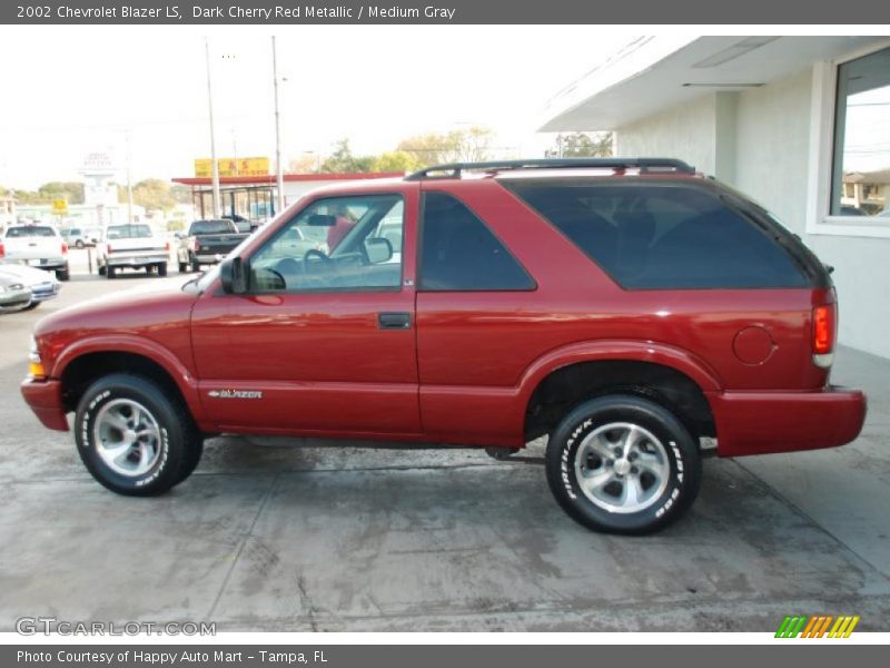 Dark Cherry Red Metallic / Medium Gray 2002 Chevrolet Blazer LS