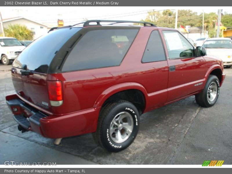 Dark Cherry Red Metallic / Medium Gray 2002 Chevrolet Blazer LS