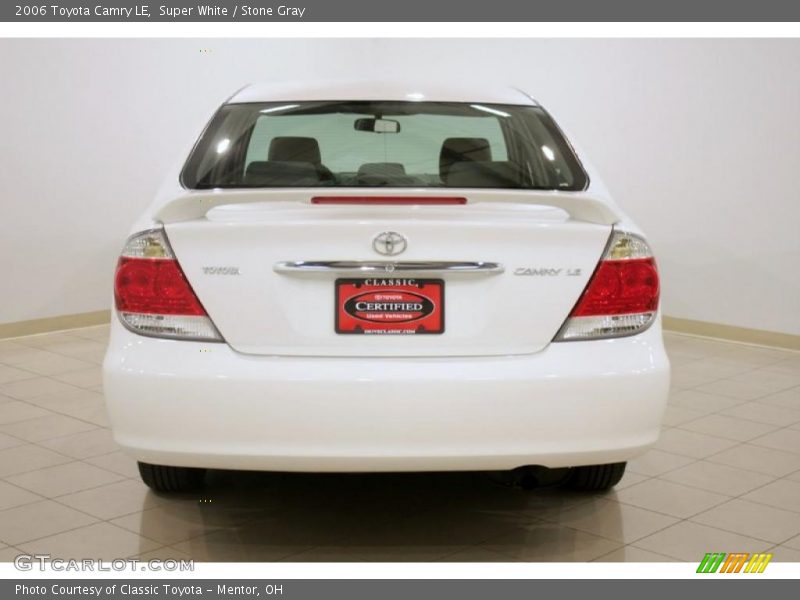Super White / Stone Gray 2006 Toyota Camry LE