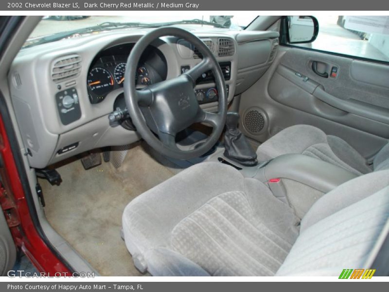 Dark Cherry Red Metallic / Medium Gray 2002 Chevrolet Blazer LS
