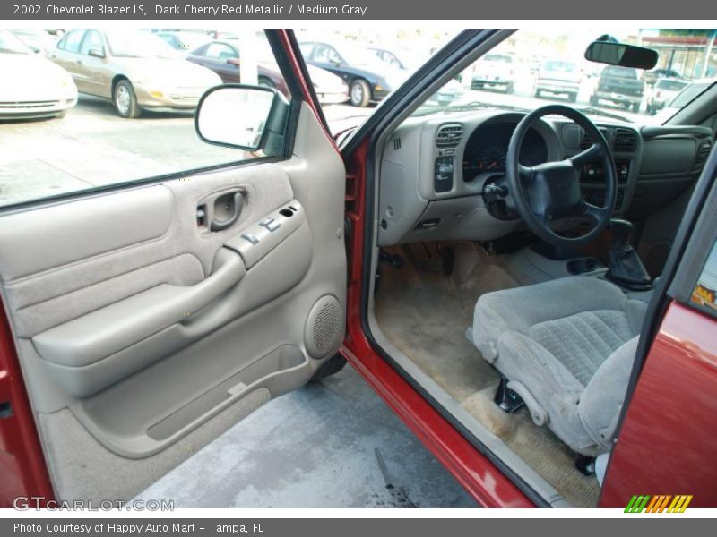 Dark Cherry Red Metallic / Medium Gray 2002 Chevrolet Blazer LS