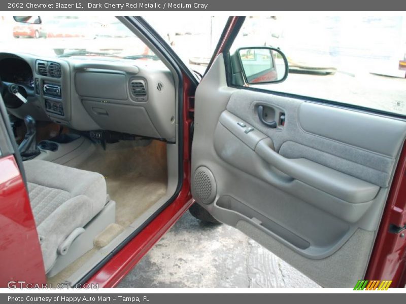 Dark Cherry Red Metallic / Medium Gray 2002 Chevrolet Blazer LS
