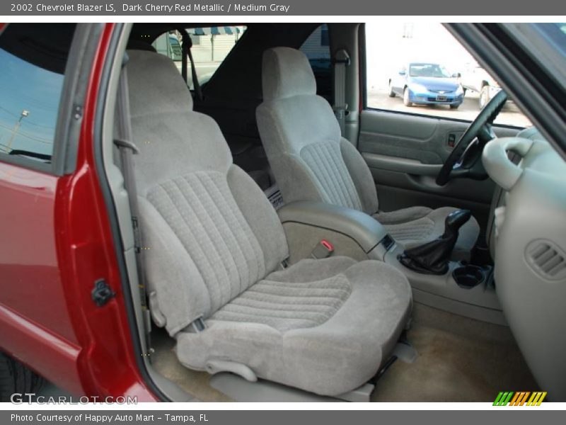 Dark Cherry Red Metallic / Medium Gray 2002 Chevrolet Blazer LS