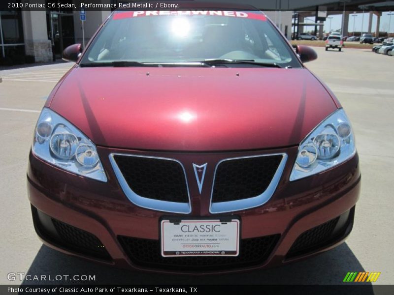 Performance Red Metallic / Ebony 2010 Pontiac G6 Sedan