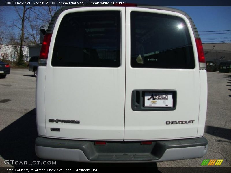 Summit White / Neutral 2002 Chevrolet Express 2500 Commercial Van