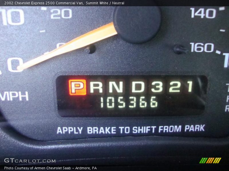 Summit White / Neutral 2002 Chevrolet Express 2500 Commercial Van