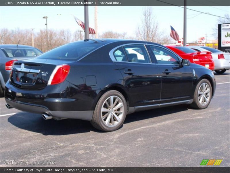 Tuxedo Black Metallic / Charcoal Black 2009 Lincoln MKS AWD Sedan