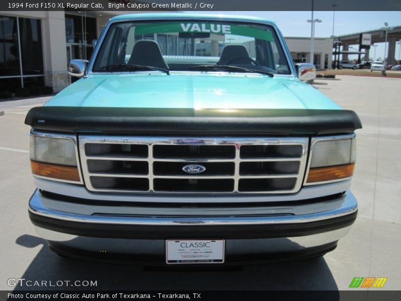 Bright Calypso Green Metallic / Grey 1994 Ford F150 XL Regular Cab