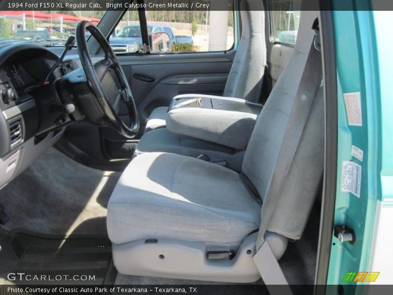Bright Calypso Green Metallic / Grey 1994 Ford F150 XL Regular Cab