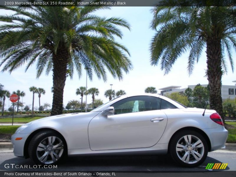 Iridium Silver Metallic / Black 2009 Mercedes-Benz SLK 350 Roadster