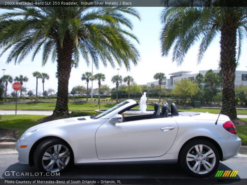 Iridium Silver Metallic / Black 2009 Mercedes-Benz SLK 350 Roadster