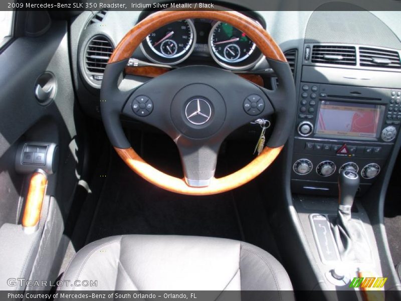 Iridium Silver Metallic / Black 2009 Mercedes-Benz SLK 350 Roadster