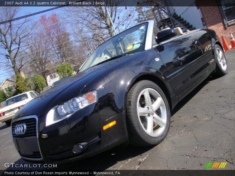 Brilliant Black / Beige 2007 Audi A4 3.2 quattro Cabriolet