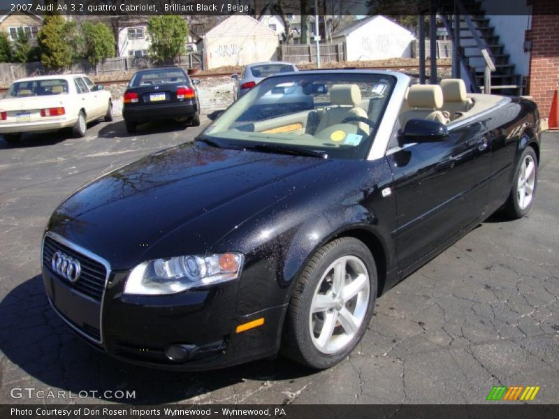 Brilliant Black / Beige 2007 Audi A4 3.2 quattro Cabriolet