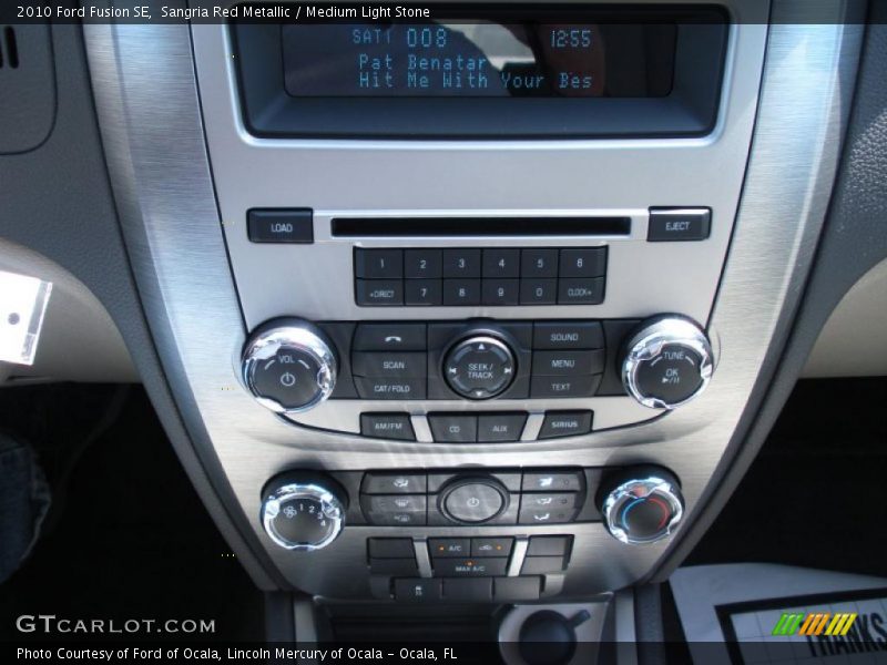 Sangria Red Metallic / Medium Light Stone 2010 Ford Fusion SE