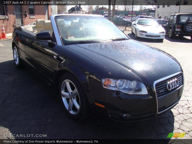 Brilliant Black / Beige 2007 Audi A4 3.2 quattro Cabriolet