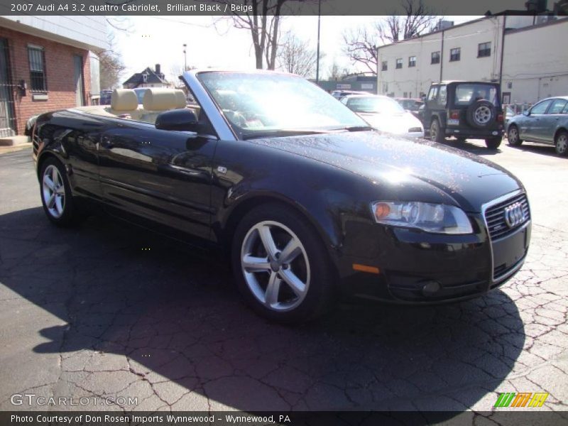 Brilliant Black / Beige 2007 Audi A4 3.2 quattro Cabriolet