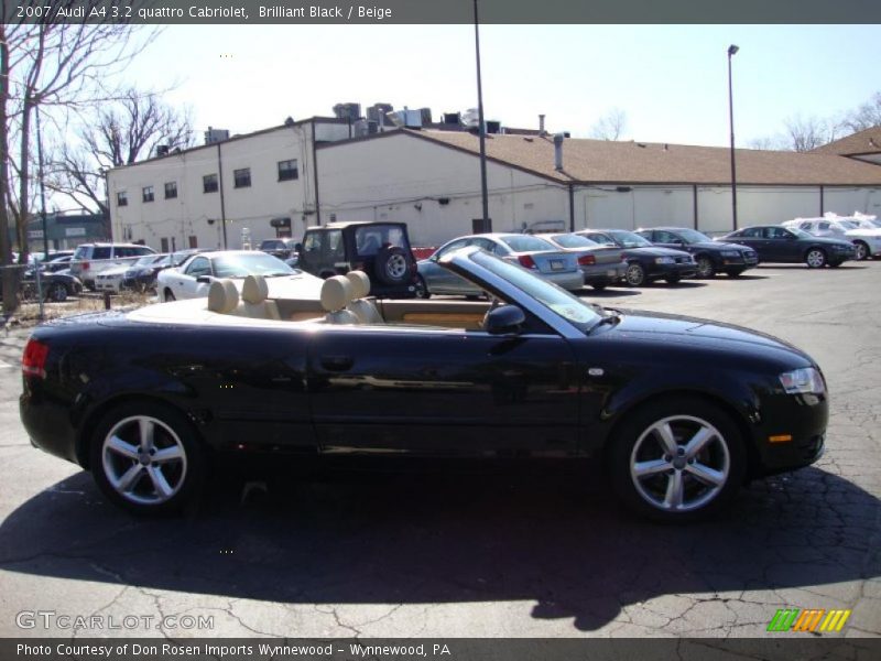 Brilliant Black / Beige 2007 Audi A4 3.2 quattro Cabriolet