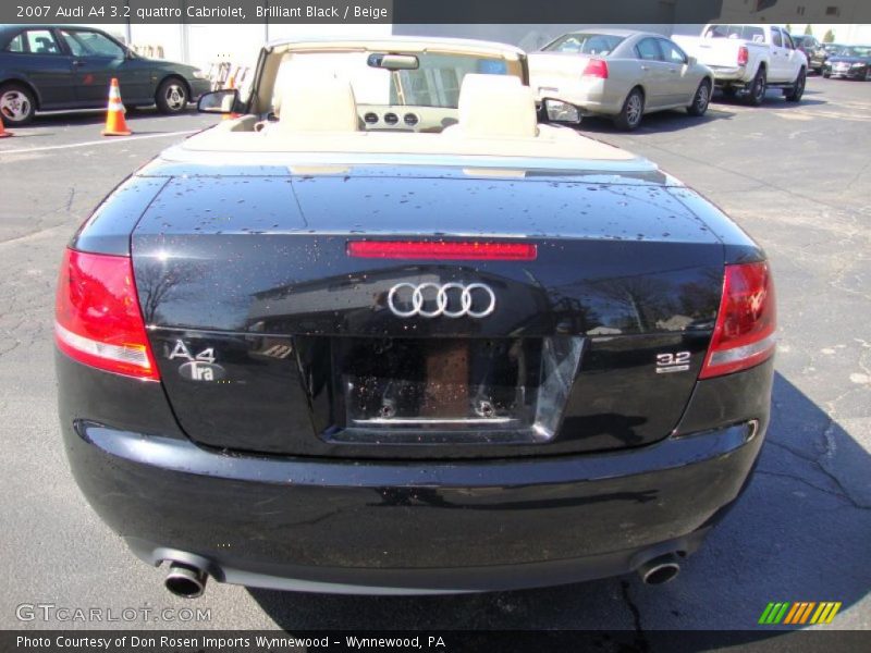 Brilliant Black / Beige 2007 Audi A4 3.2 quattro Cabriolet