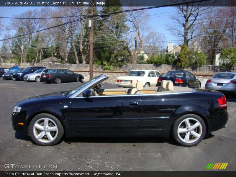 Brilliant Black / Beige 2007 Audi A4 3.2 quattro Cabriolet