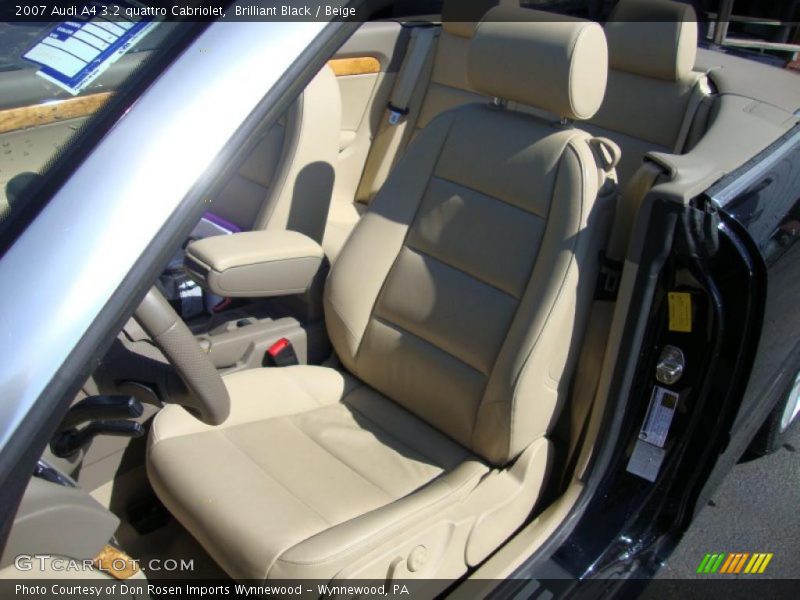 Brilliant Black / Beige 2007 Audi A4 3.2 quattro Cabriolet